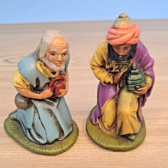 Vtg Nativity Set 9 Figurines Germany Christmas Jesus Mary Joseph Wise Men Lamb - Picture 7 of 9